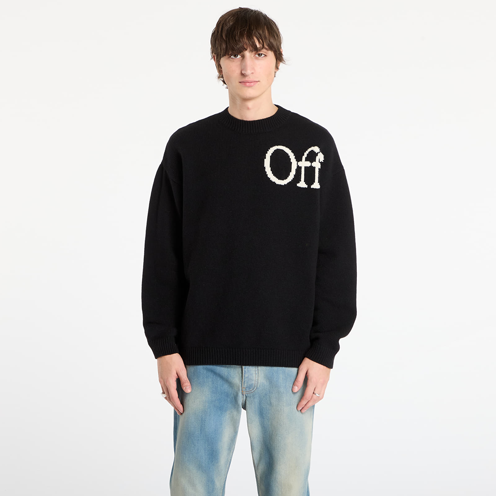 Hoodies e sweatshirts Off-White Bookish Shared Knit Crewneck Black