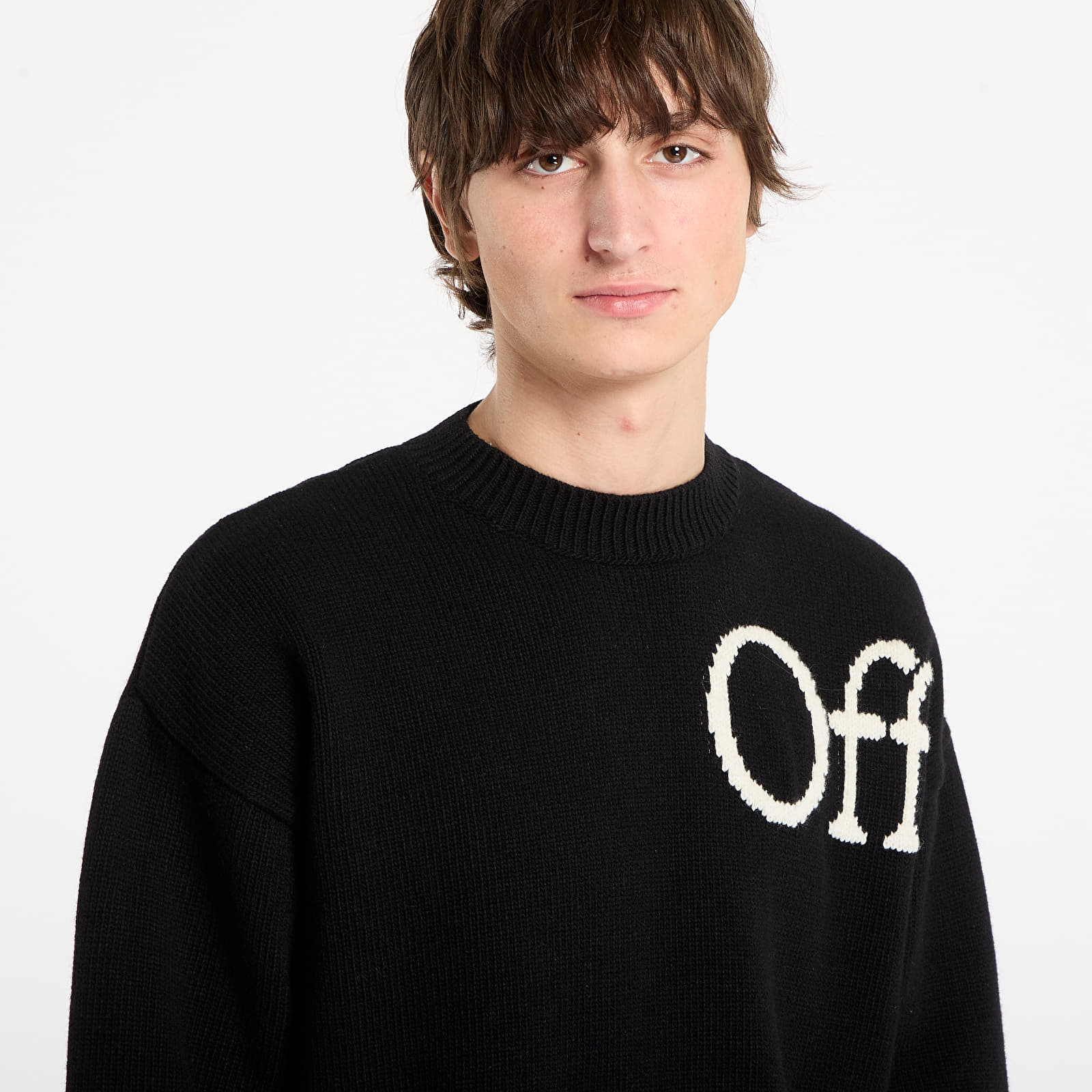 Hoodies e sweatshirts Off-White Bookish Shared Knit Crewneck Black