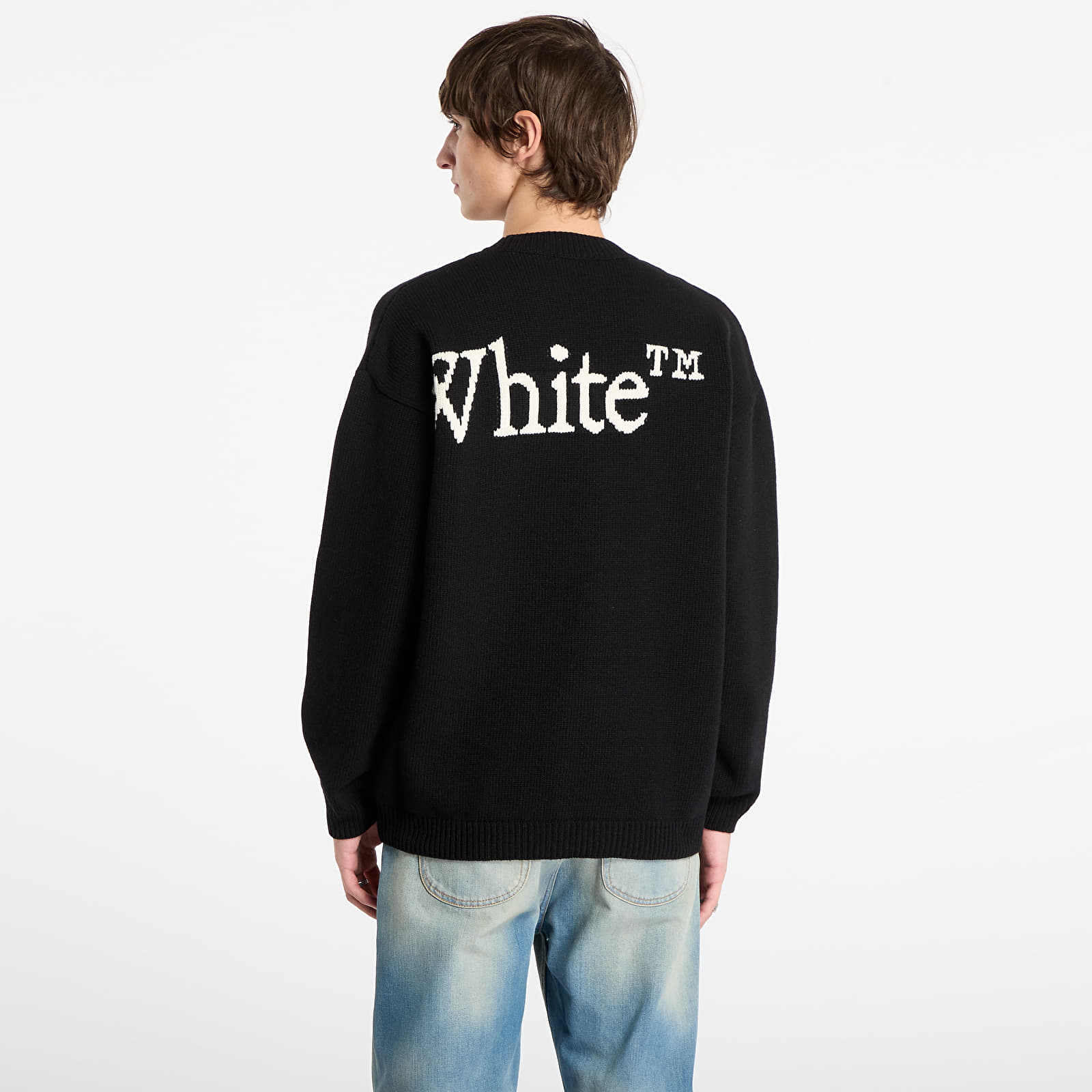 Hoodies e sweatshirts Off-White Bookish Shared Knit Crewneck Black