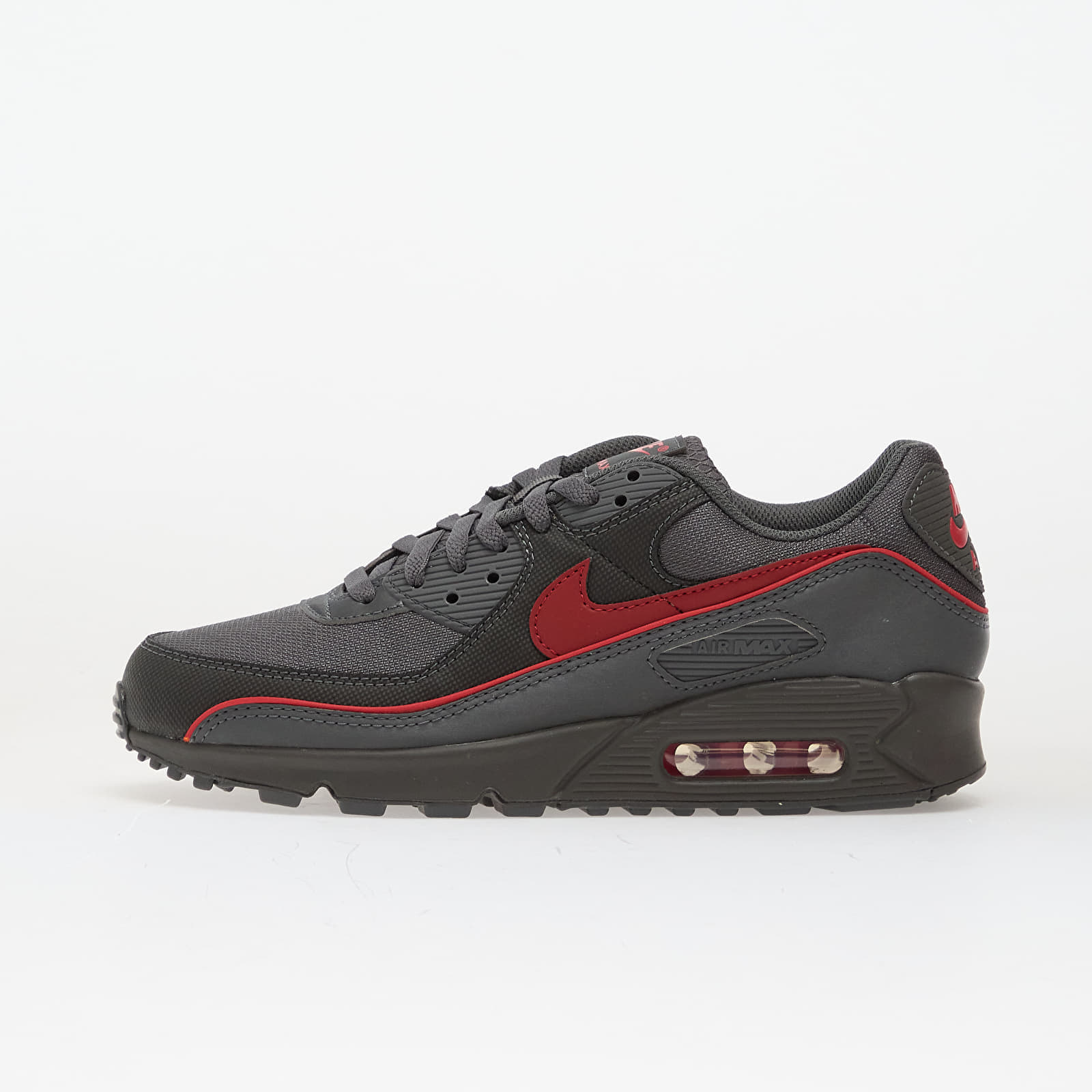 Levně Tenisky Nike Air Max 90 Premium Iron Grey/ University Red-Black