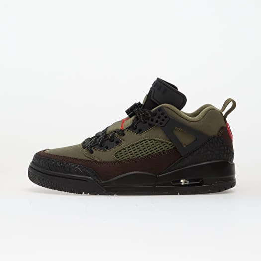 Jordan Spizike Low Medium Olive/ University Red-Black