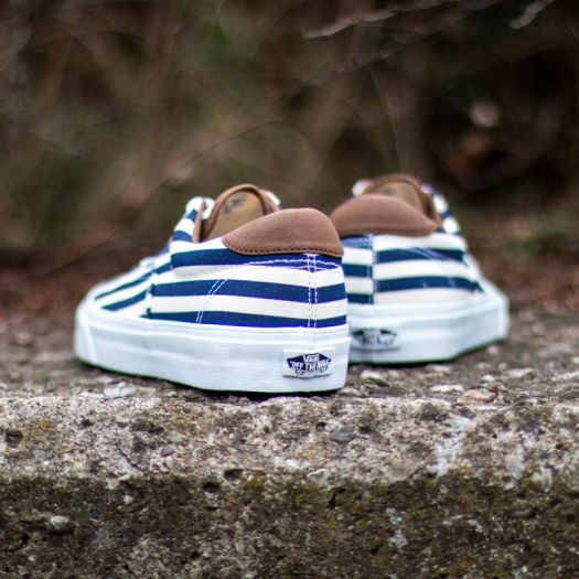 Blue and white striped vans store