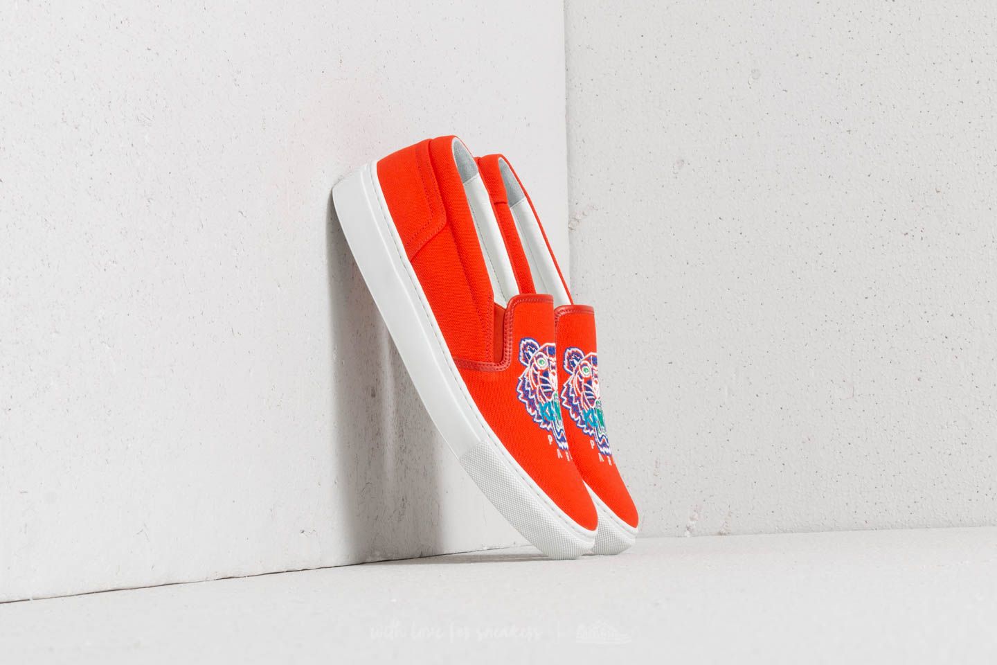 Damesschoenen Kenzo K-Skate Tiger Sneakers Orange
