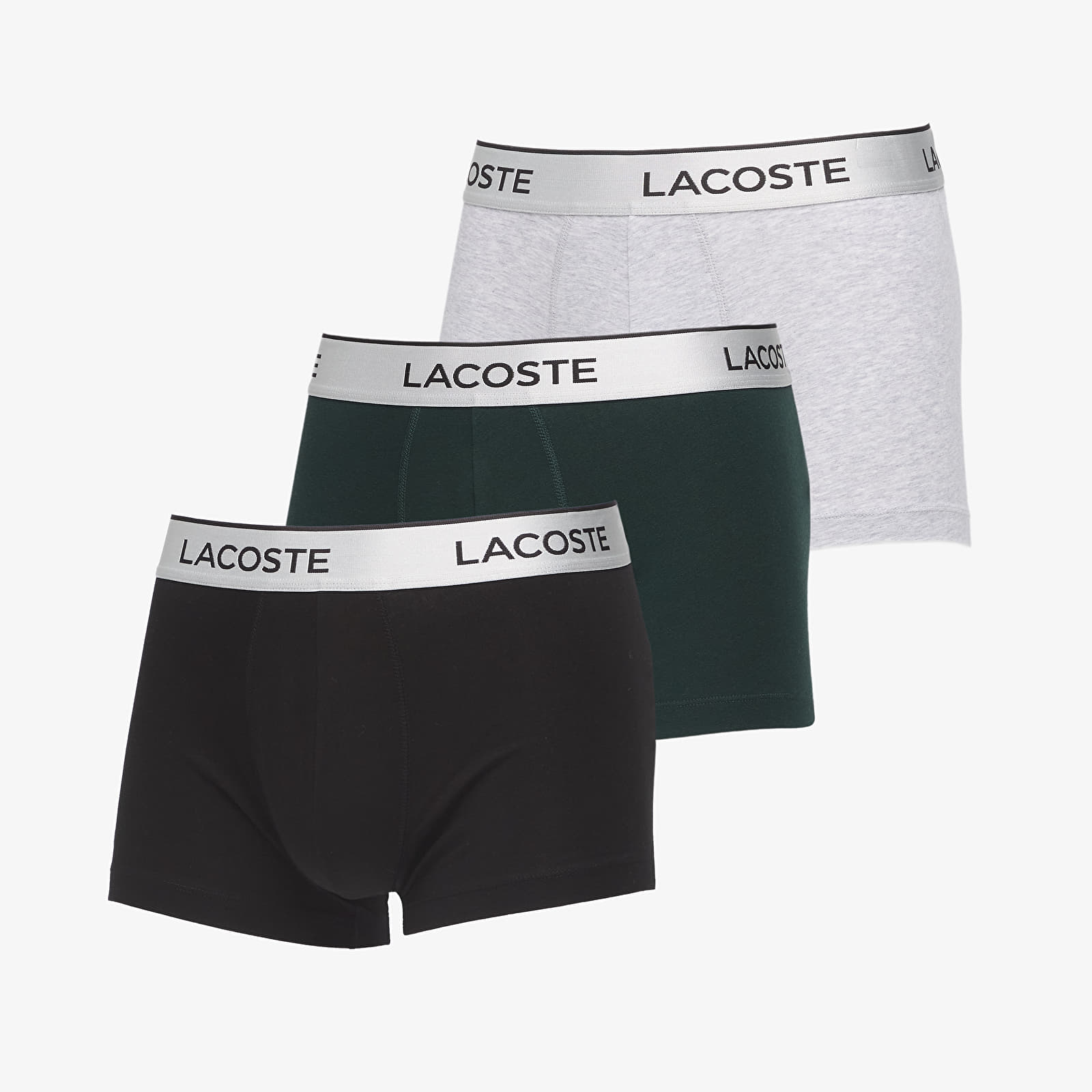 Meeste bokserid LACOSTE Trunks Underwear Silver Chine/ Sinople-Black