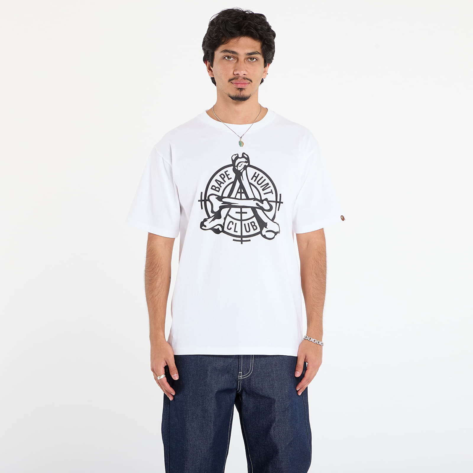 Тениски A BATHING APE Bape Hunt Club Tee White