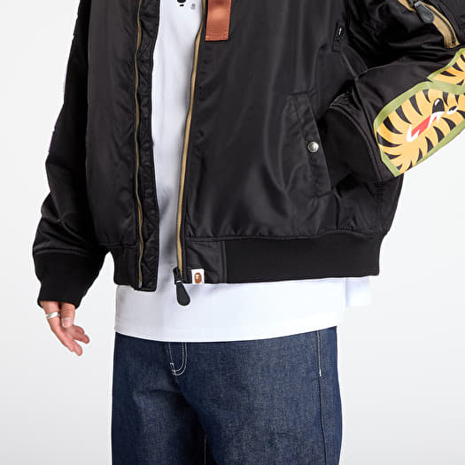 Men's jackets A BATHING APE Shark Ma-1 Black (001HJL801003MBLK