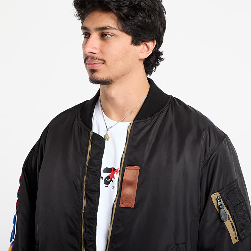 Men's jackets A BATHING APE Shark Ma-1 Black (001HJL801003MBLK