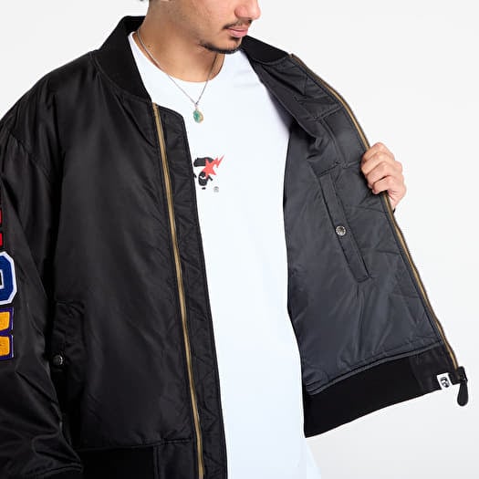 Men's jackets A BATHING APE Shark Ma-1 Black (001HJL801003MBLK