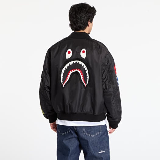 A Bathing Ape シャークジャケット Mサイズ Men's jackets A BATHING APE Shark Ma-1 Black | Footshop