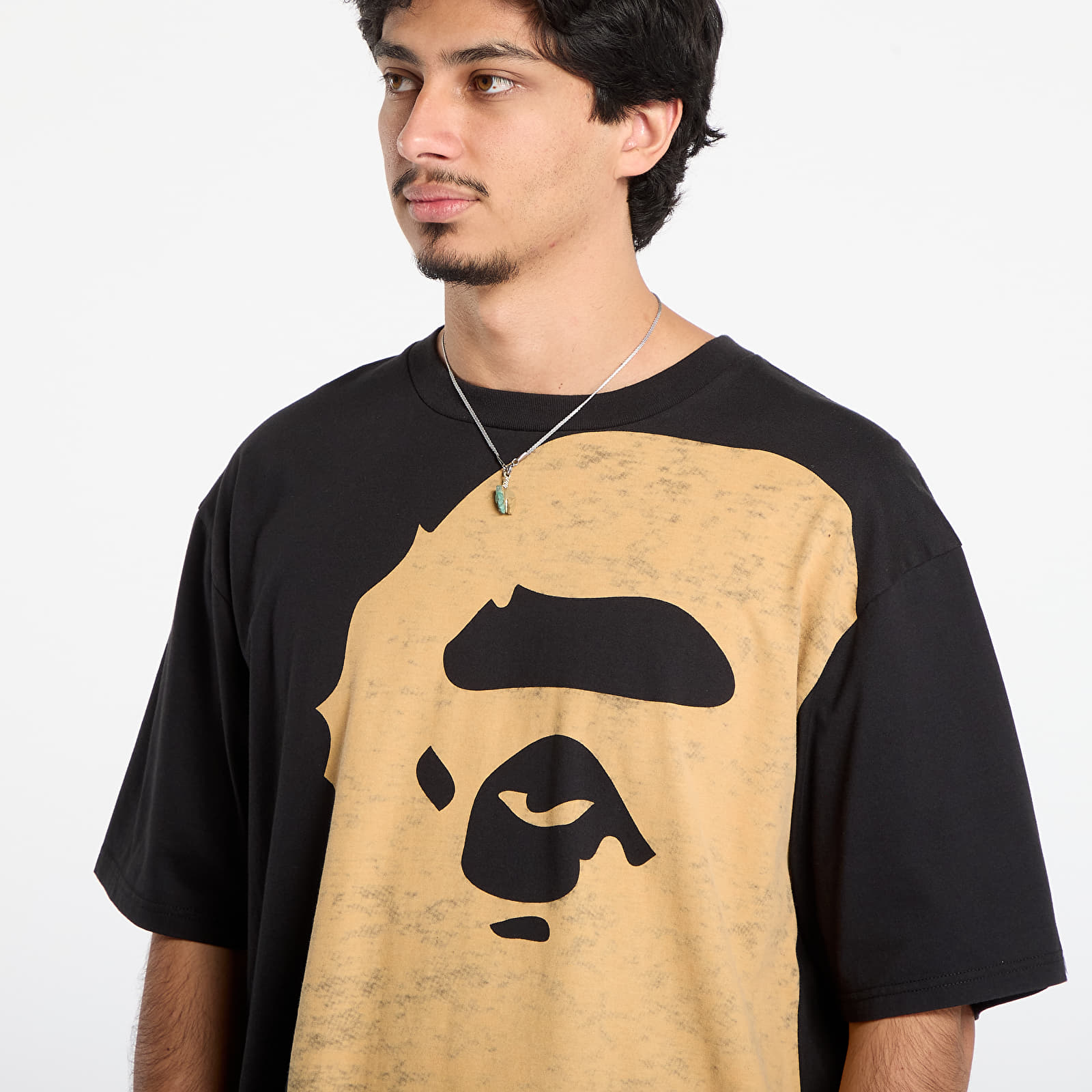 T-shirts A BATHING APE Bleached Big  Ape Head Relaxed Fit Tee Black