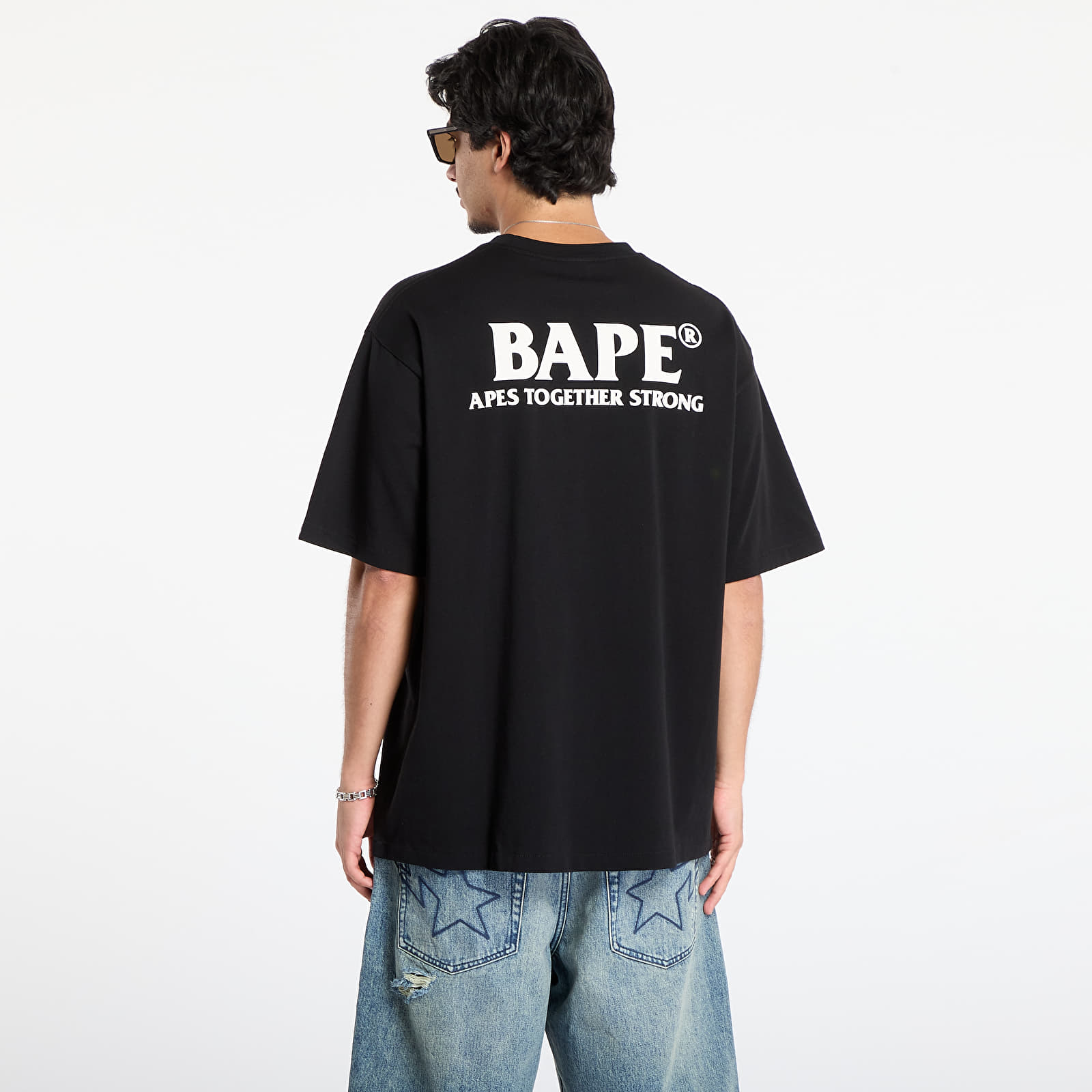 Тениски A BATHING APE Frankenstein Bape Logo Relaxed Fit Tee Black