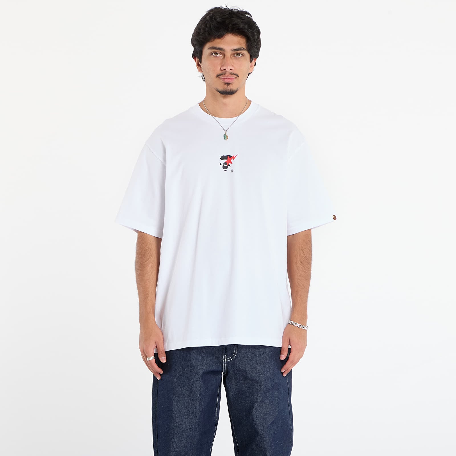 T-Shirts A BATHING APE Bape Sta Ape Face Relaxed Fit Tee White