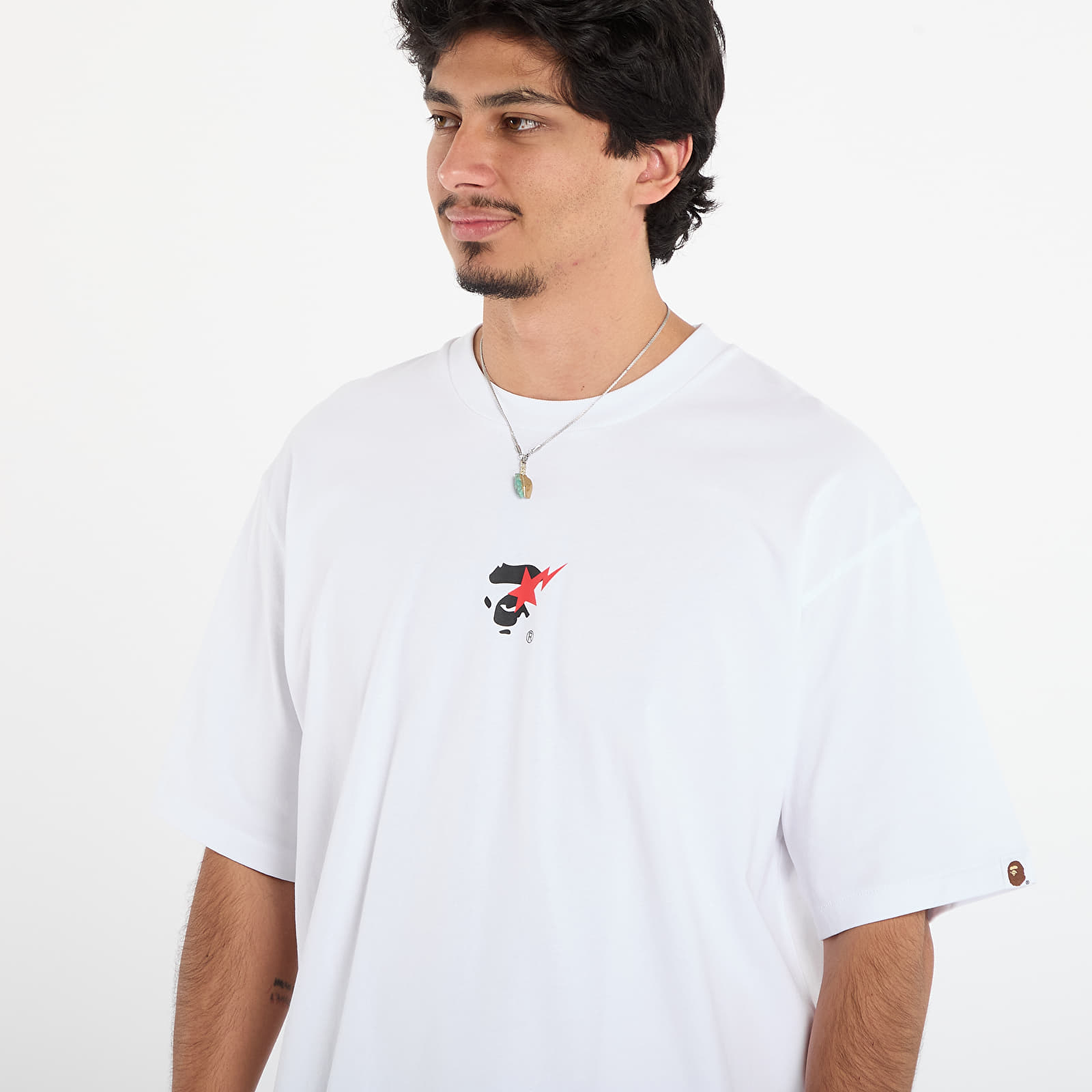 T-Shirts A BATHING APE Bape Sta Ape Face Relaxed Fit Tee White