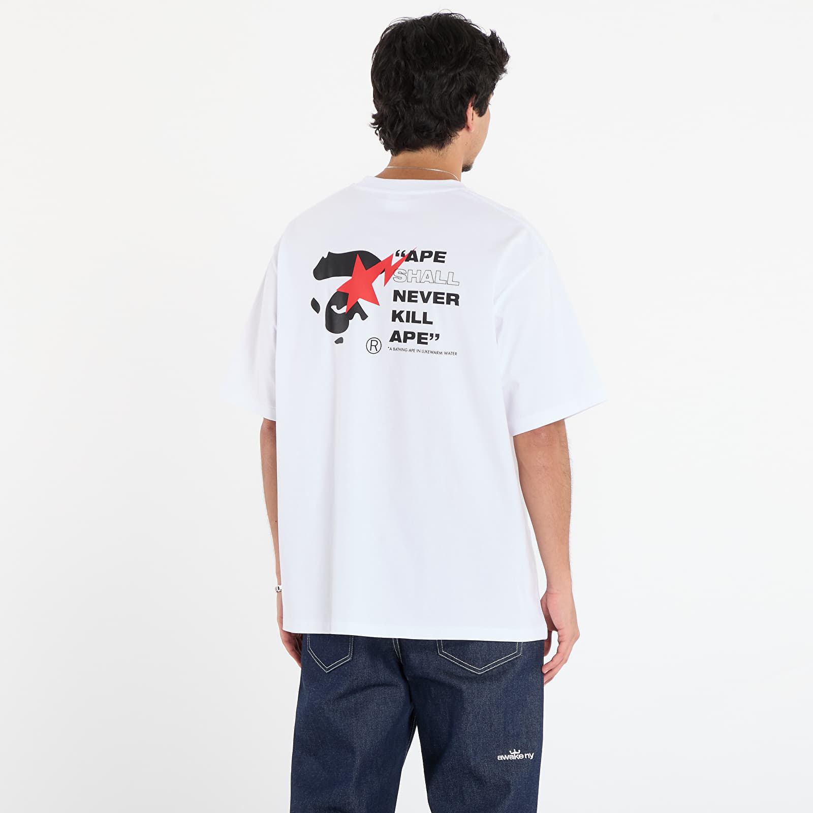 T-Shirts A BATHING APE Bape Sta Ape Face Relaxed Fit Tee White