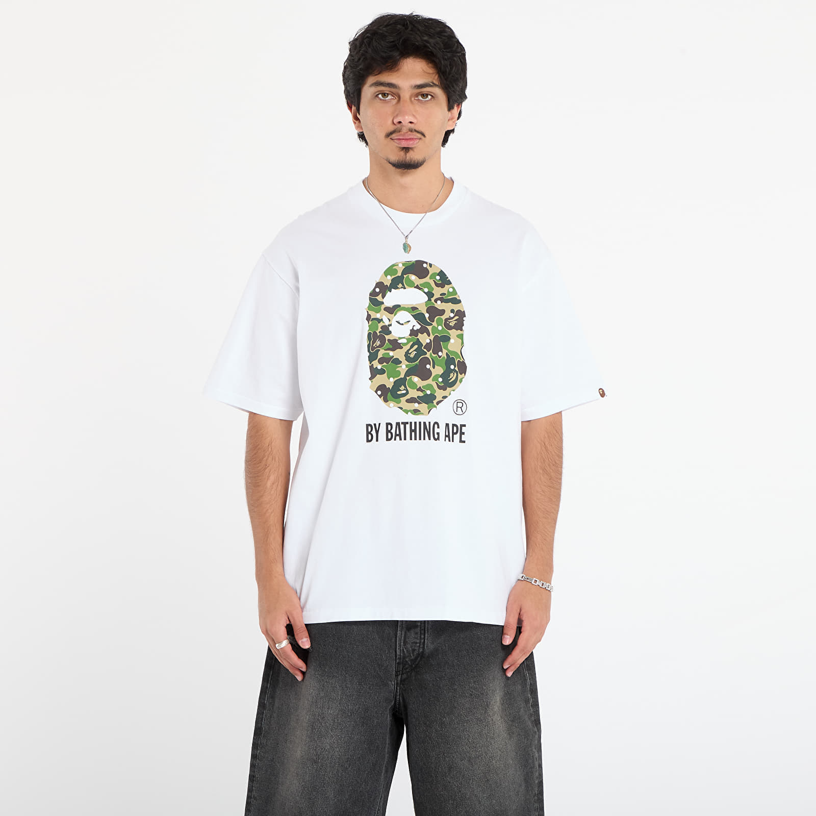 Tricou A BATHING APE Abc Dot Camo By Bathing Ape Relaxed Fit Tee White L