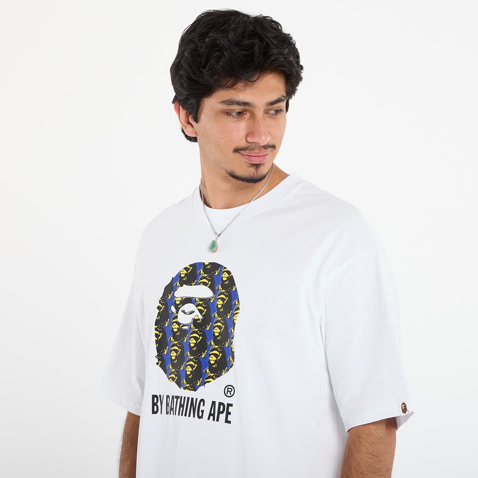 T-shirts A BATHING APE Ape Head Pattern By Bathing Ape Relaxed Fit Tee White