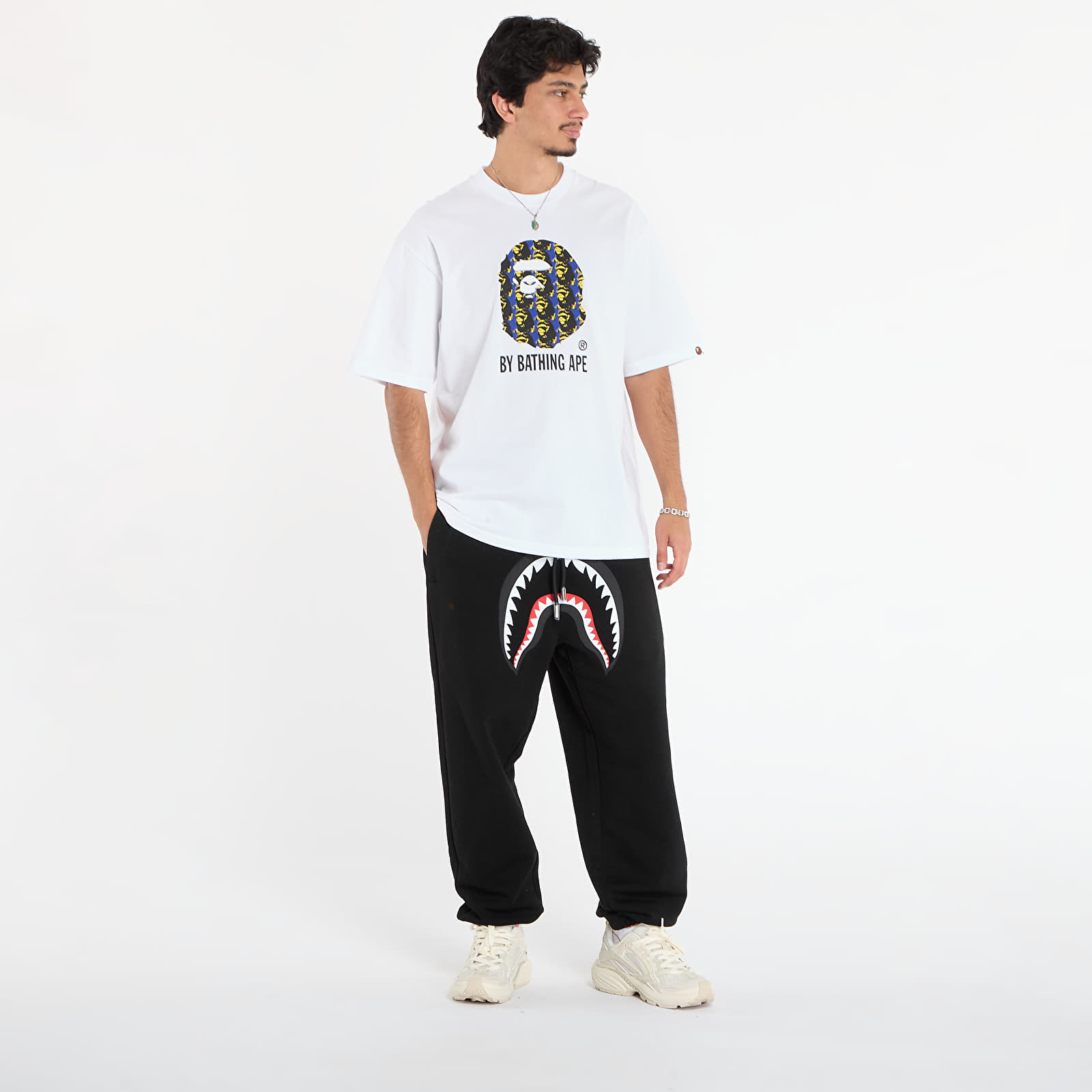 T-shirts A BATHING APE Ape Head Pattern By Bathing Ape Relaxed Fit Tee White