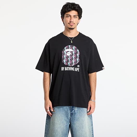 T-shirt A BATHING APE Ape Head Pattern By Bathing Ape Relaxed Fit Tee Black
