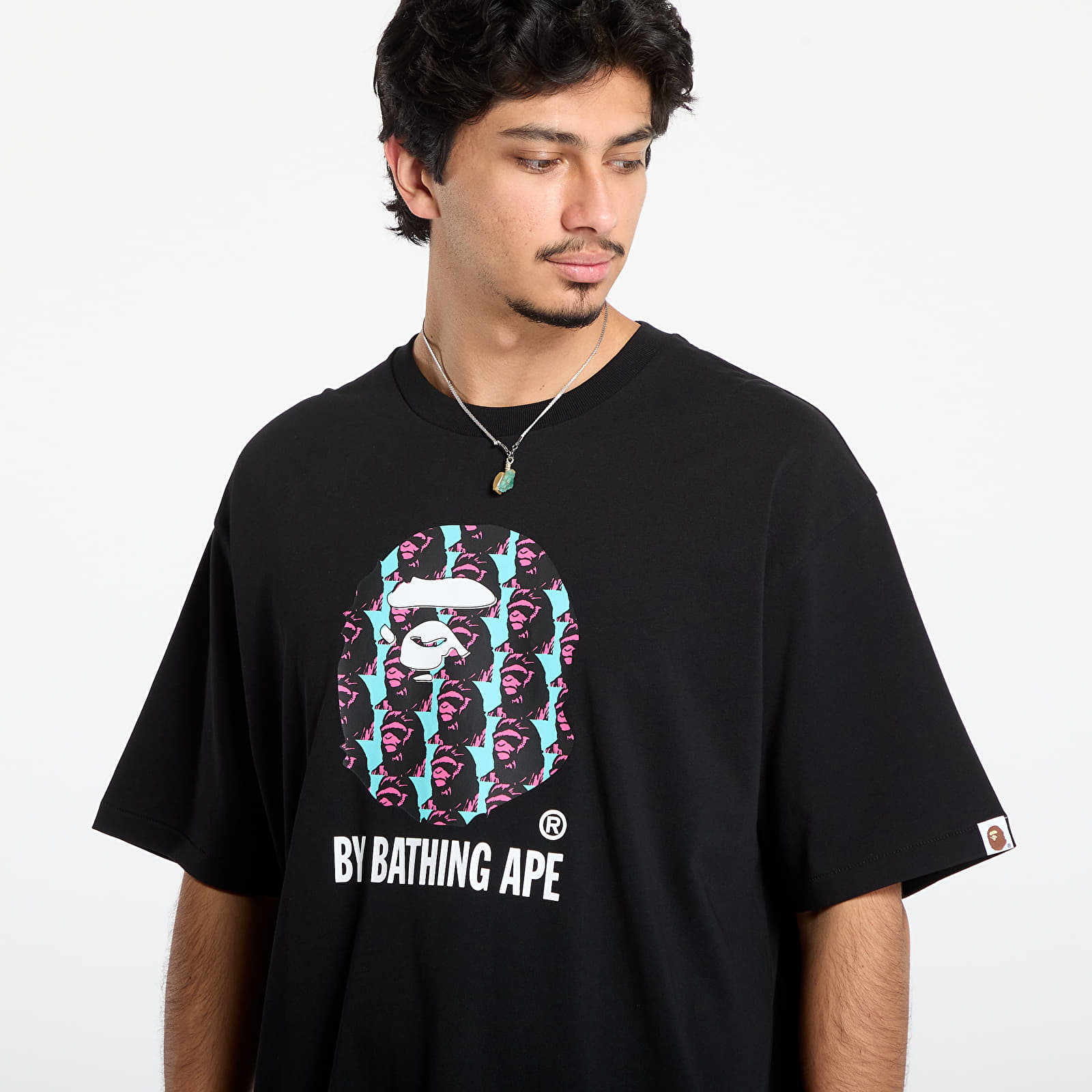 T-shirts A BATHING APE Ape Head Pattern By Bathing Ape Relaxed Fit Tee Black