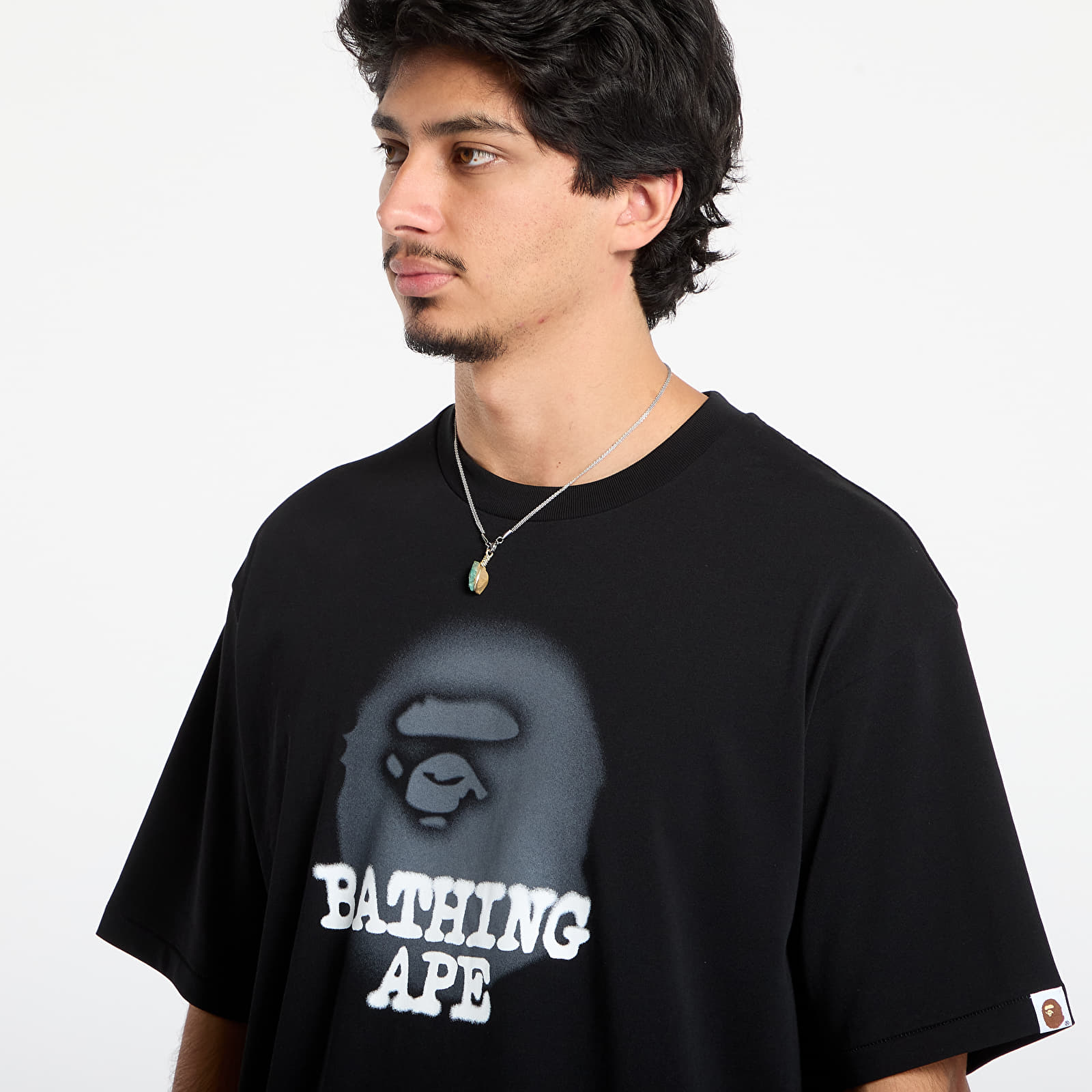 Тениски A BATHING APE Bathing Ape Logo Relaxed Fit Tee Black