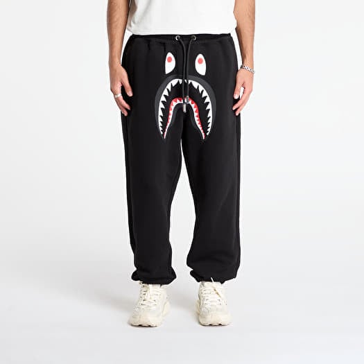 A BATHING APE Shark Relaxed Fit Sweat Pants Black
