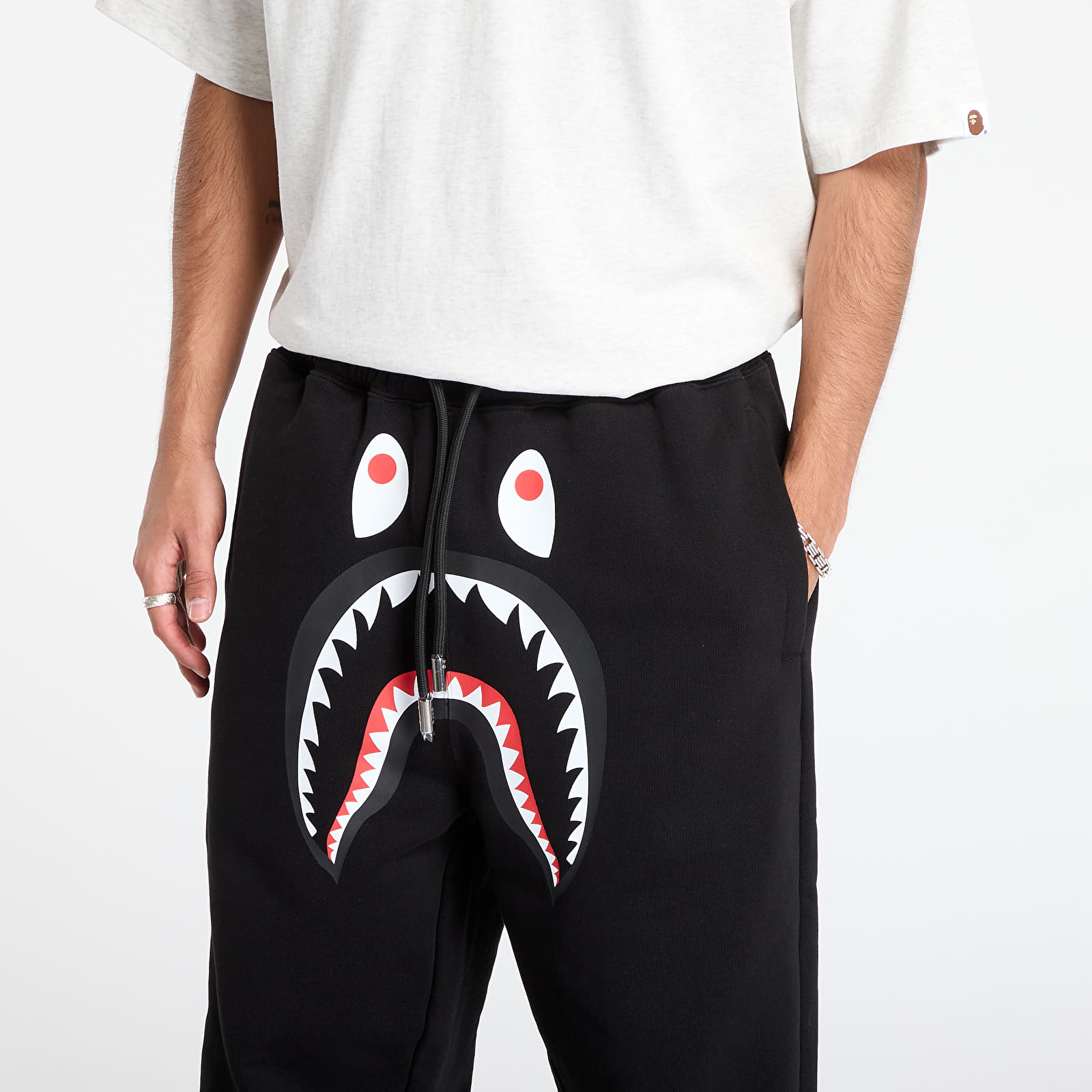 Анцузи A BATHING APE Shark Relaxed Fit Sweat Pants Black