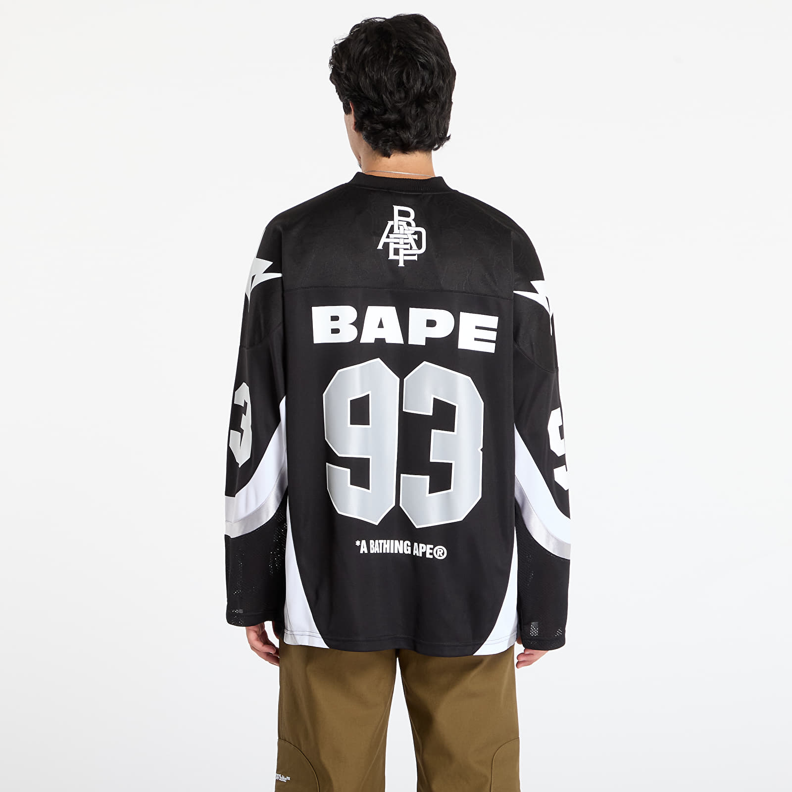 Тениски A BATHING APE Line Camo Jacquard Logo Relaxed Fit  Ice Hockey Jersey Black