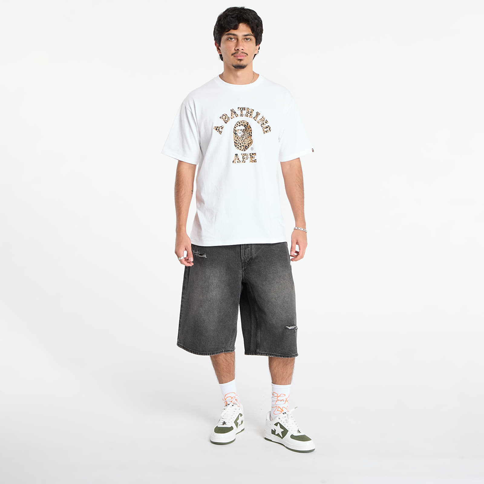Shorts A BATHING APE Sta Relaxed Fit Denim Shorts Black