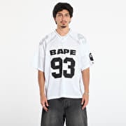 A BATHING APE Line Camo Jacquard Relaxed Fit Football Jersey White