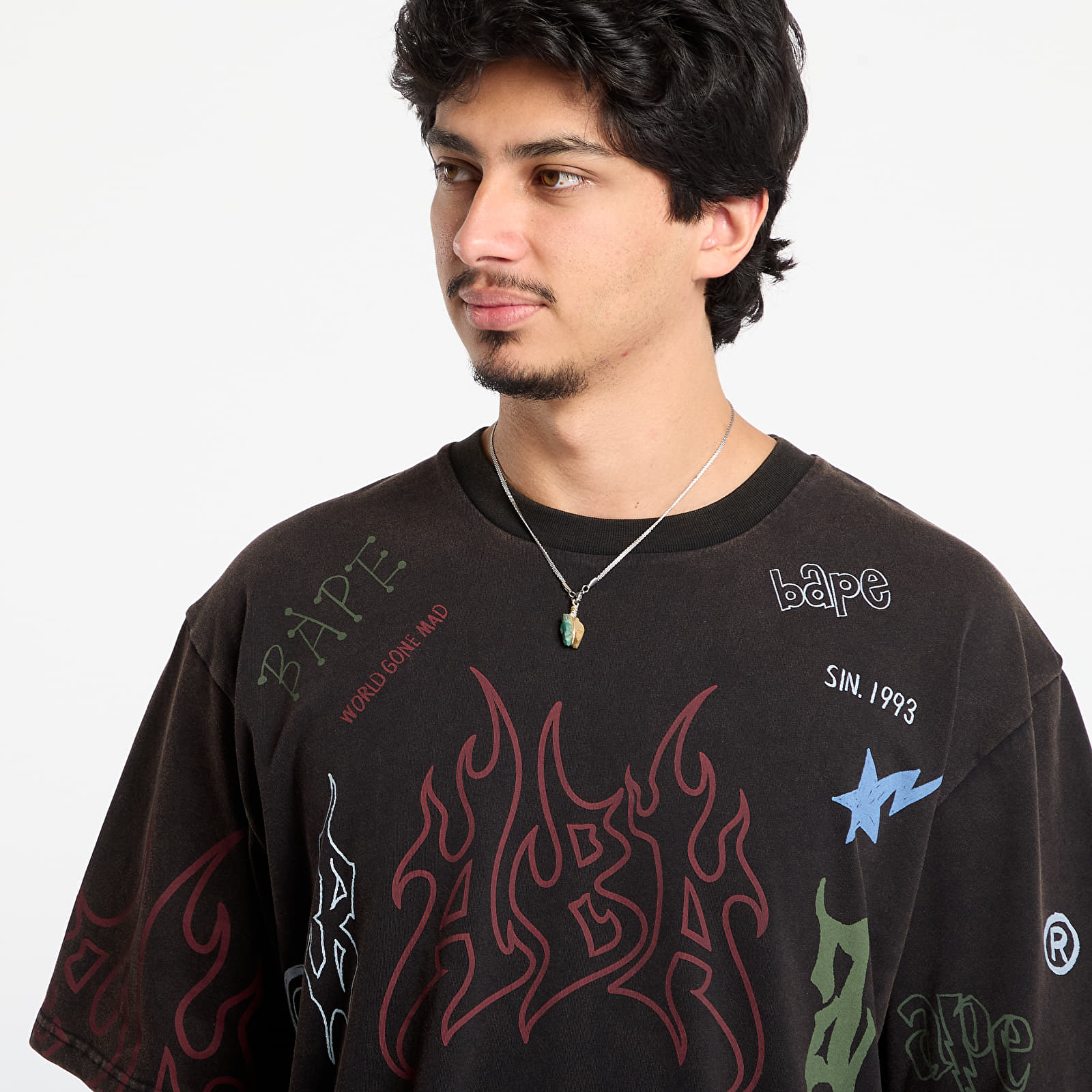 Тениски A BATHING APE Overall Print Relaxed Fit Tee Black