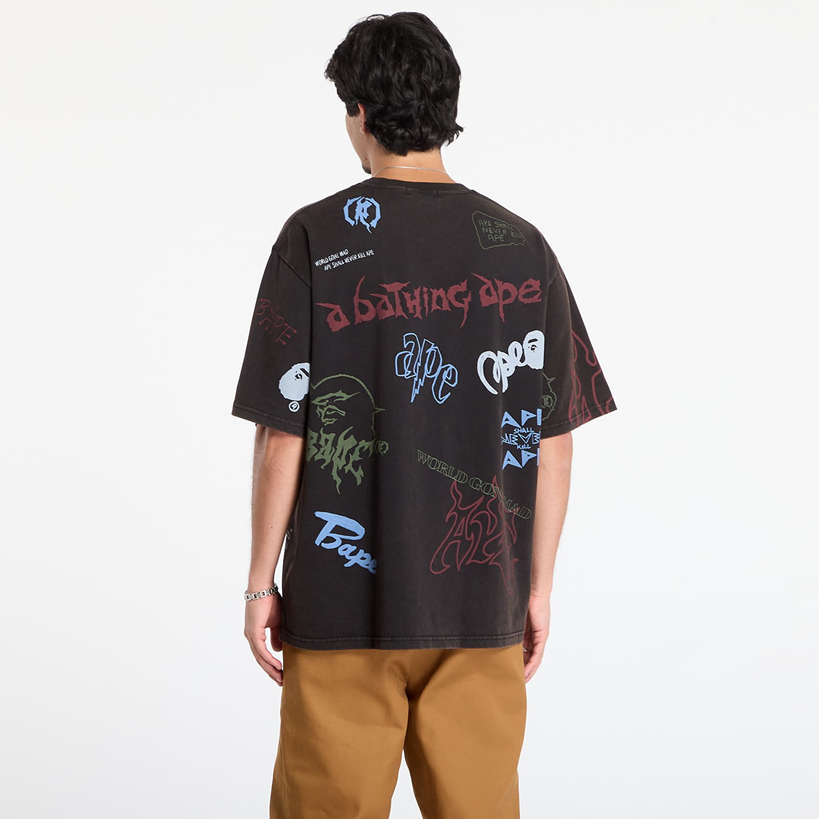 Тениски A BATHING APE Overall Print Relaxed Fit Tee Black