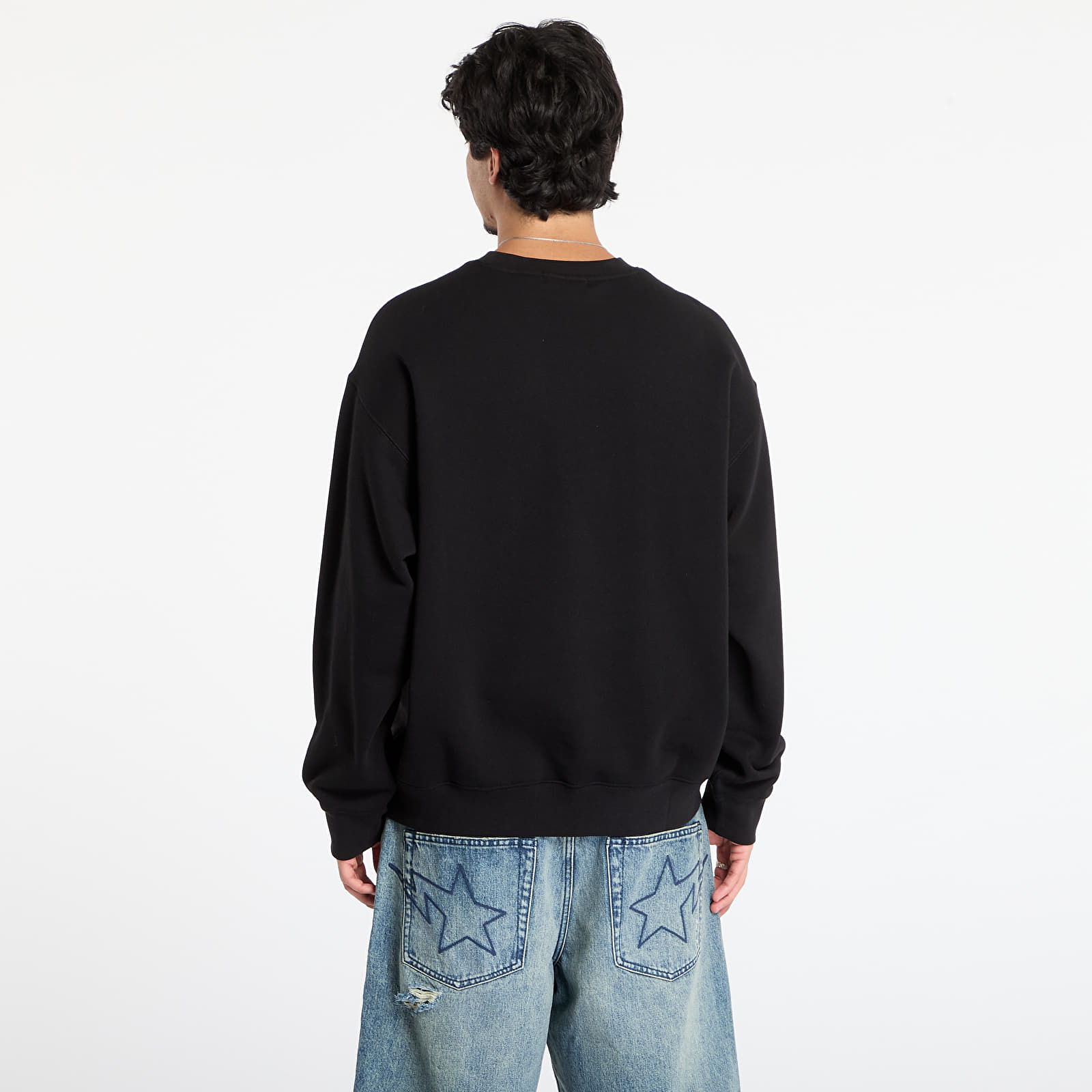 Суичърти A BATHING APE Tree Edge Camo College Relaxed Fit Crewneck Sweatshirt 1 Black