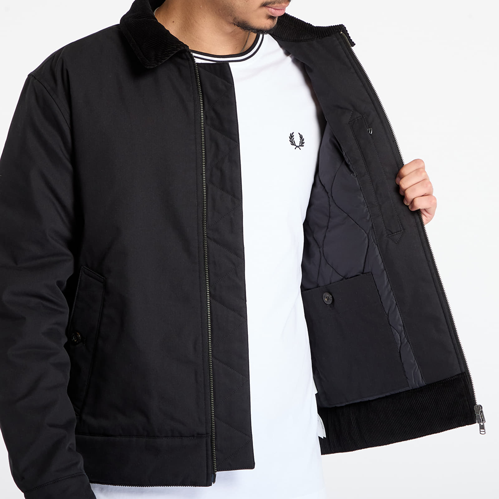 Якета FRED PERRY Cotton Caban Jacket Black