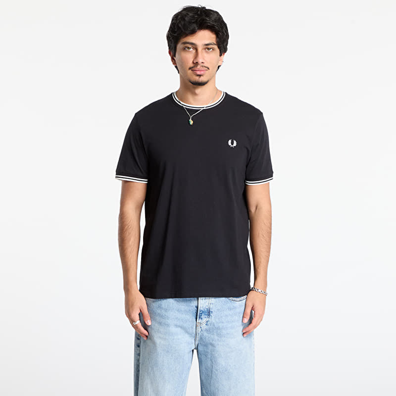 FRED PERRY Twin Tipped T-Shirt Black