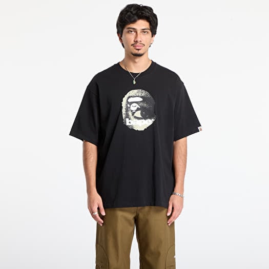 A BATHING APE Ape Head Relaxed Fit Tee Black