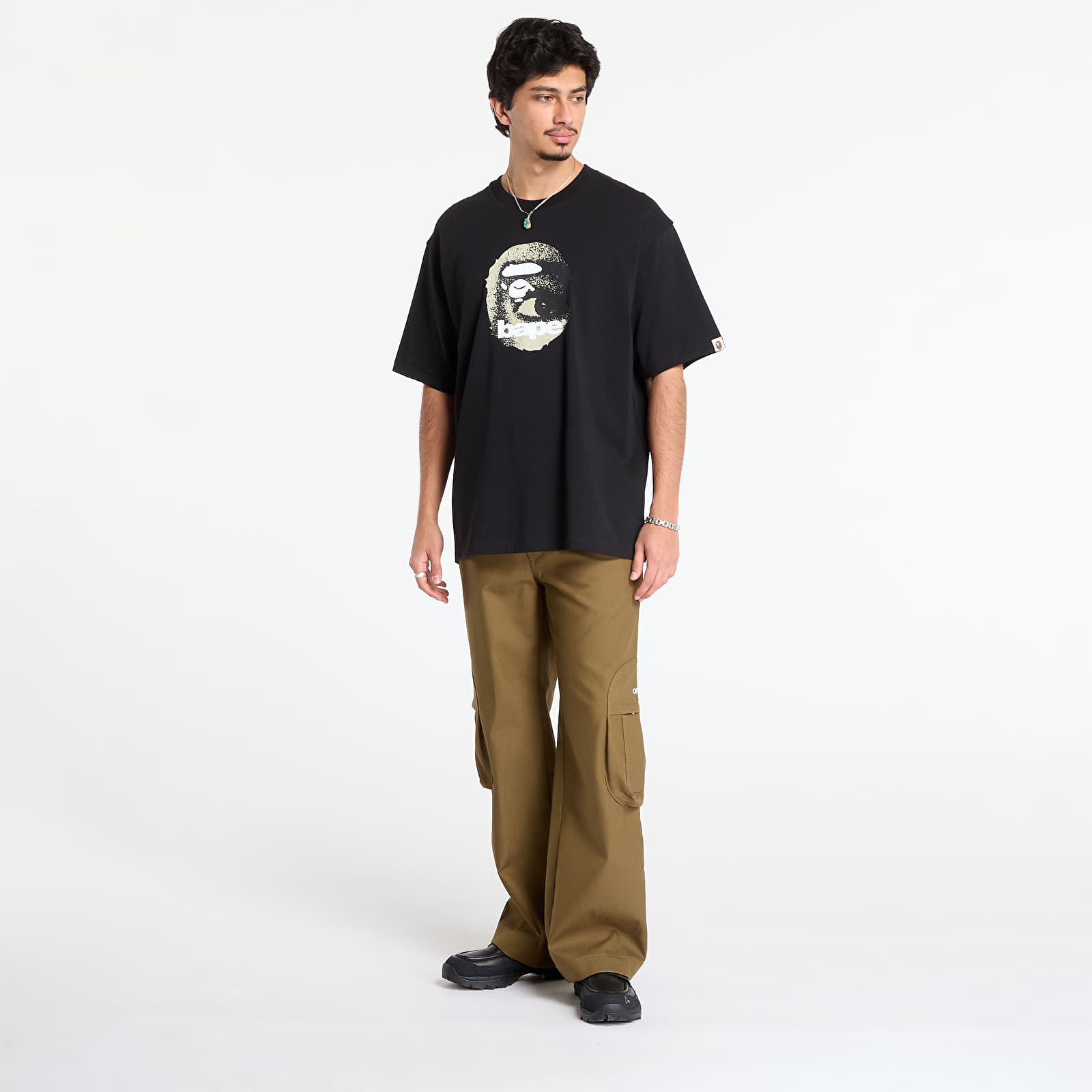 Тениски A BATHING APE Ape Head Relaxed Fit Tee Black