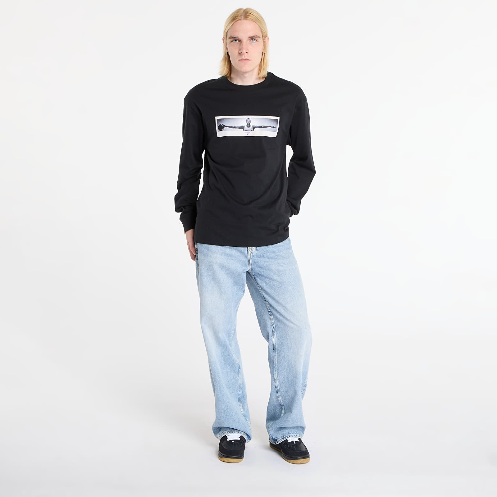 T-shirts Jordan M Brand Photo LS Crew Black/ White