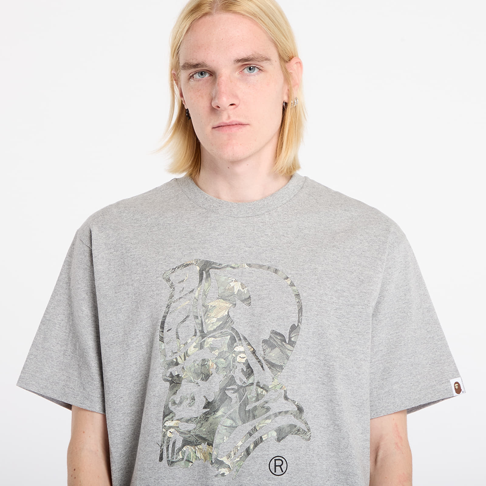 Men's T-shirts A BATHING APE Tree Edge Camo General Tee UNISEX Gray