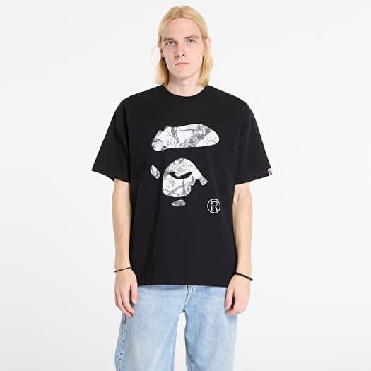 T-shirt A BATHING APE Tree Edge Camo Ape Face Tee UNISEX Black/ White