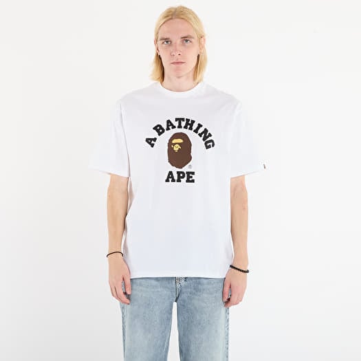 A BATHING APE College Tee UNISEX White