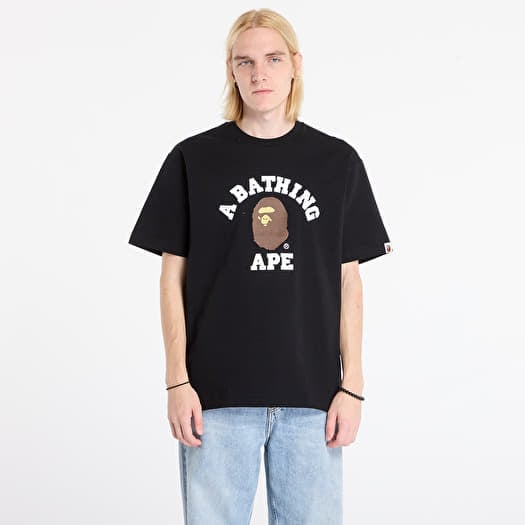 T-shirt A BATHING APE College Tee UNISEX Black