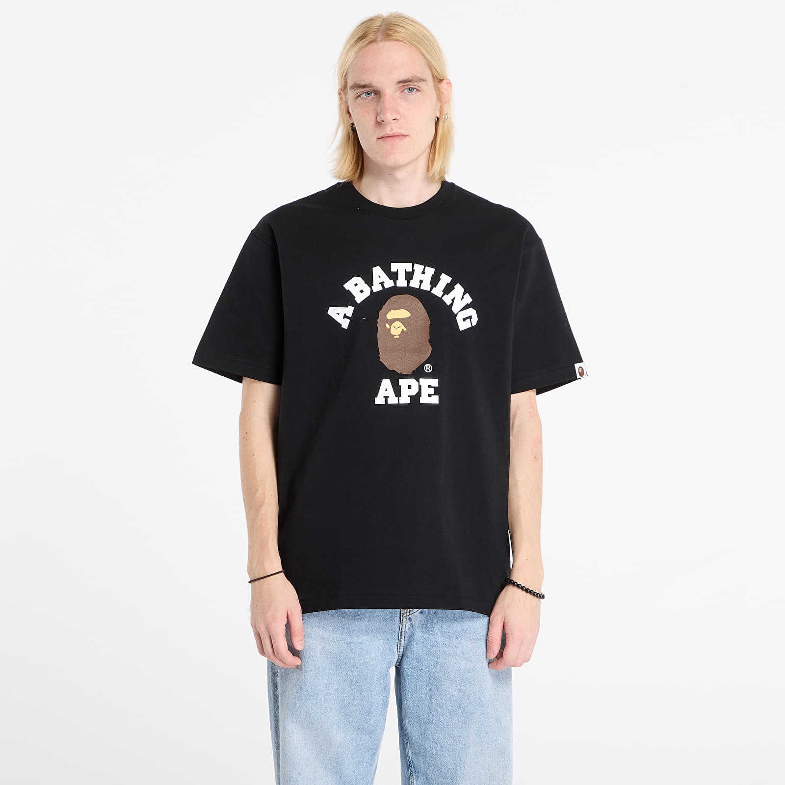 T-shirty męskie A BATHING APE College Tee UNISEX Black