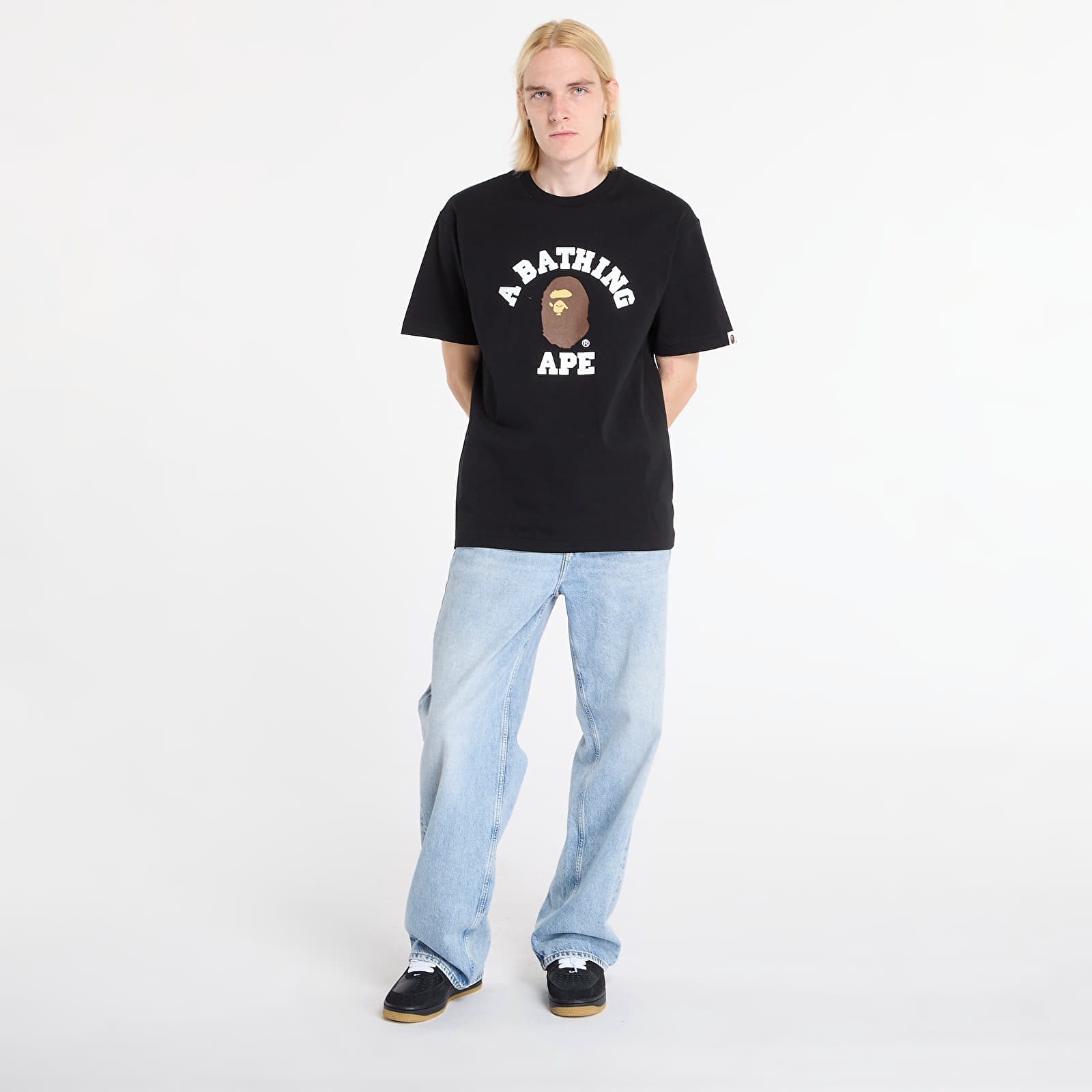 T-shirty męskie A BATHING APE College Tee UNISEX Black