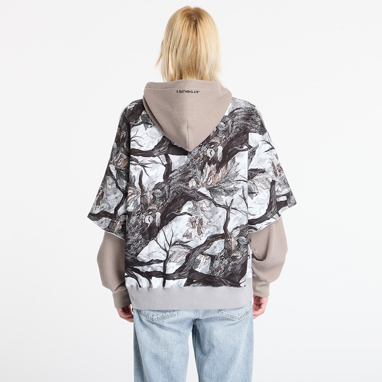Men's hoodies A BATHING APE Tree Edge Camo Layered Pullover Hoodie UNISEX White