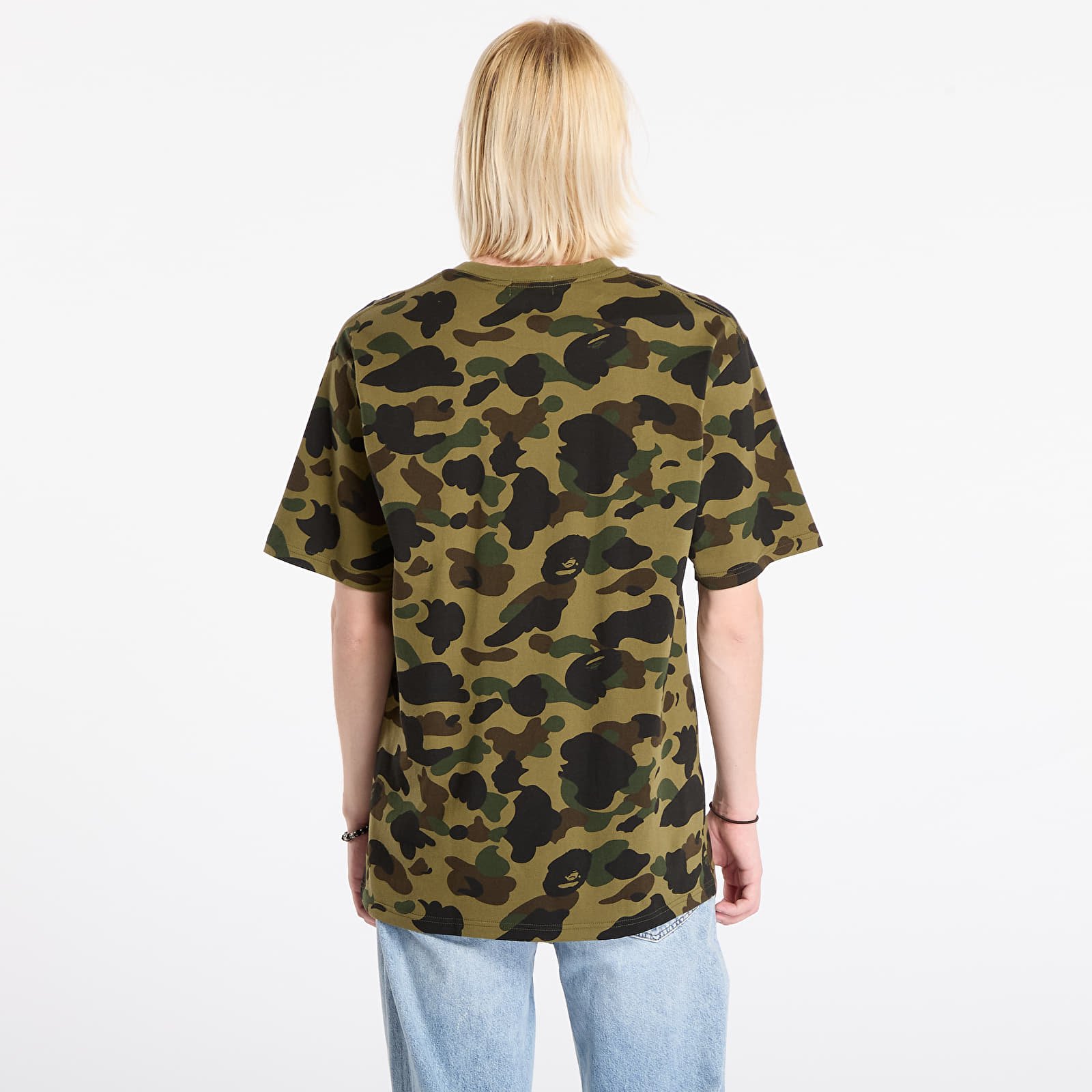 T-shirty męskie A BATHING APE 1St Camo College Tee UNISEX Green