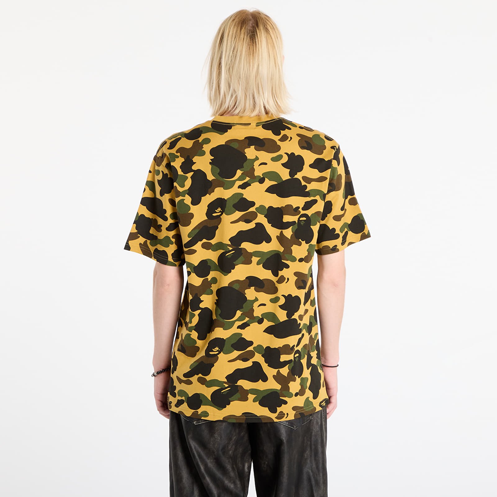 T-shirty męskie A BATHING APE 1St Camo College Tee UNISEX Yellow
