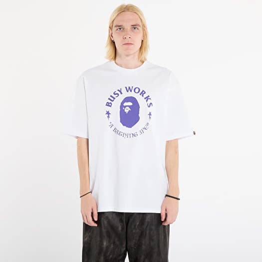 A BATHING APE Busy Works Relaxed Fit Tee White