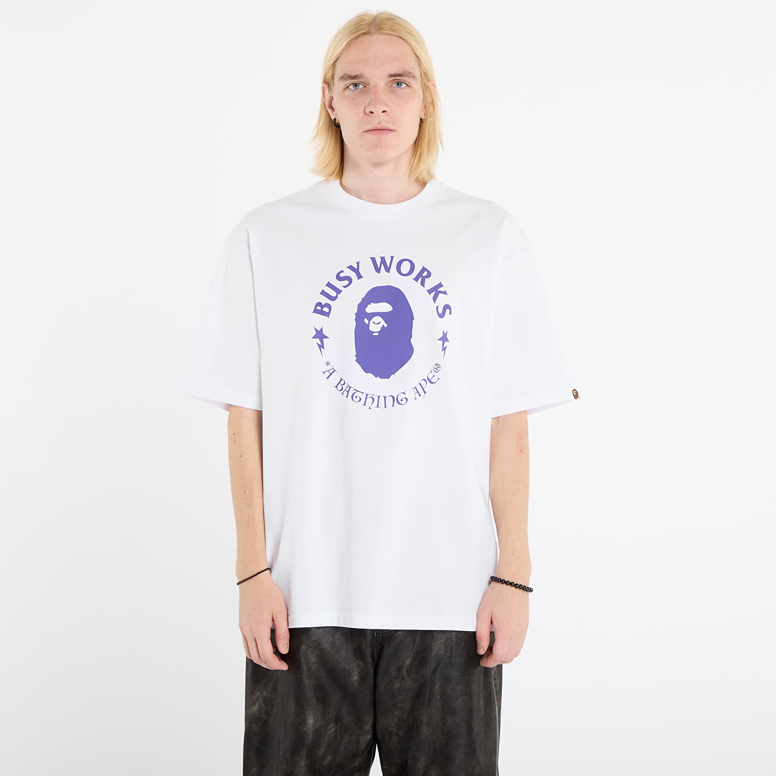 Tričká A BATHING APE Busy Works Relaxed Fit Tee White