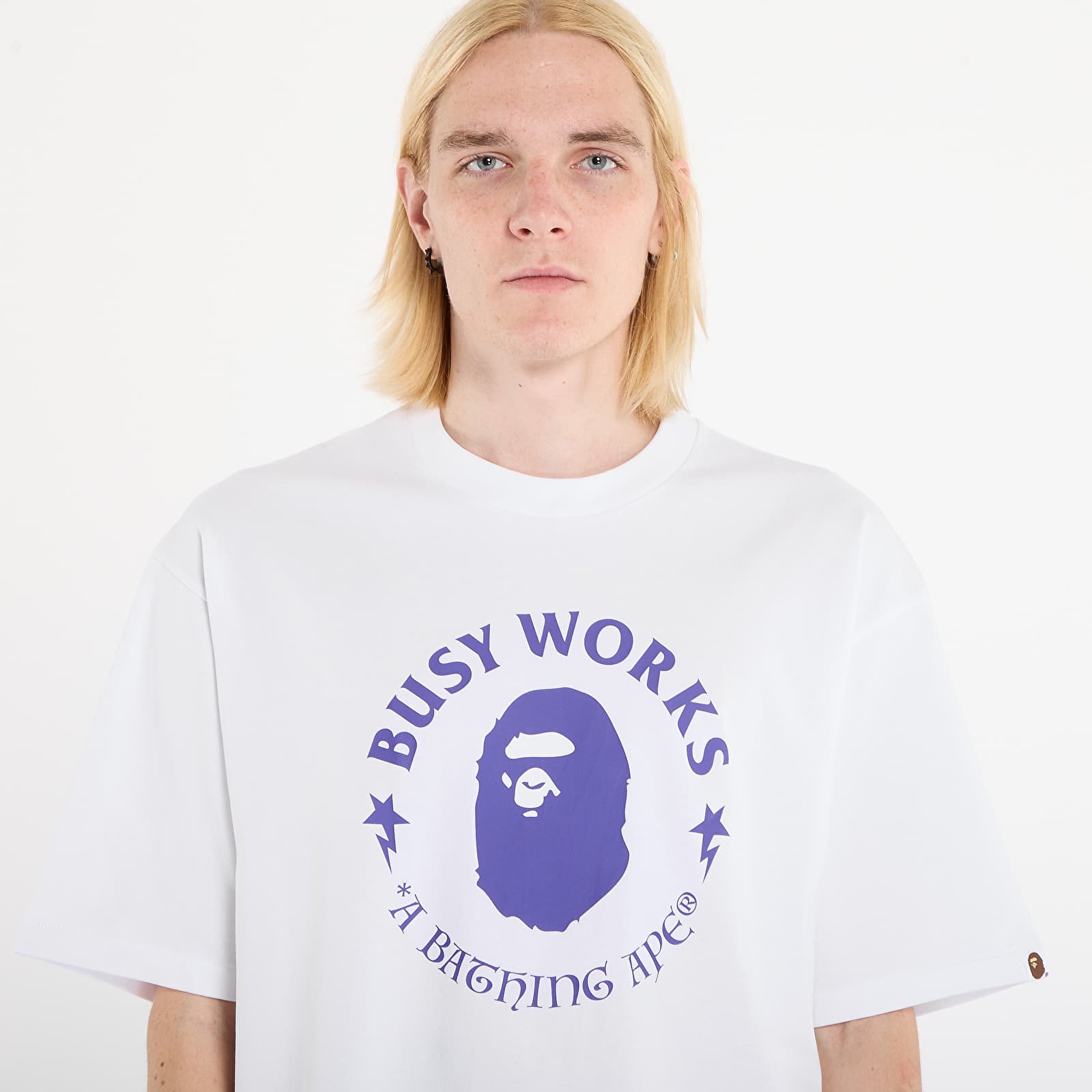 Tričká A BATHING APE Busy Works Relaxed Fit Tee White