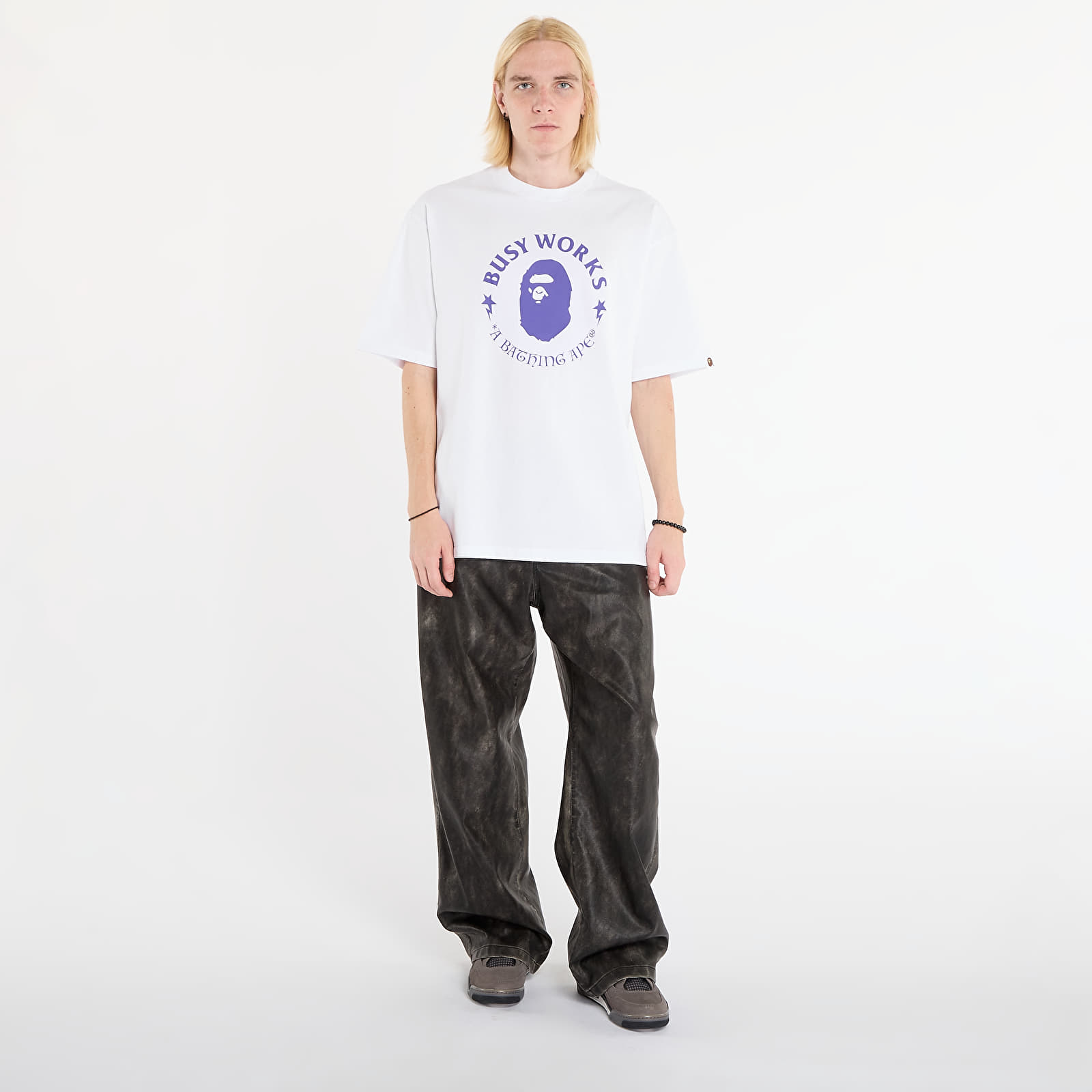Tričká A BATHING APE Busy Works Relaxed Fit Tee White